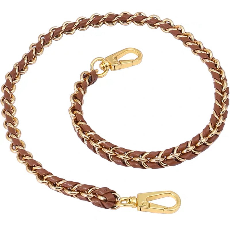 11mm Leather High Quality Copper Purse Chain Strap,Metal Shoulder Handbag Strap,Purse Replacement Chains,bag accessories, JD-1427