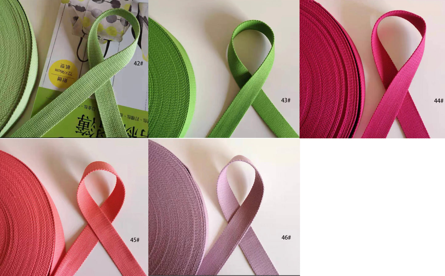 23 Color, 1 Inch Cotton Webbing Heavy Duty Bag handles, bag strap for tote bag Upholstery Webbing ,JD-1889