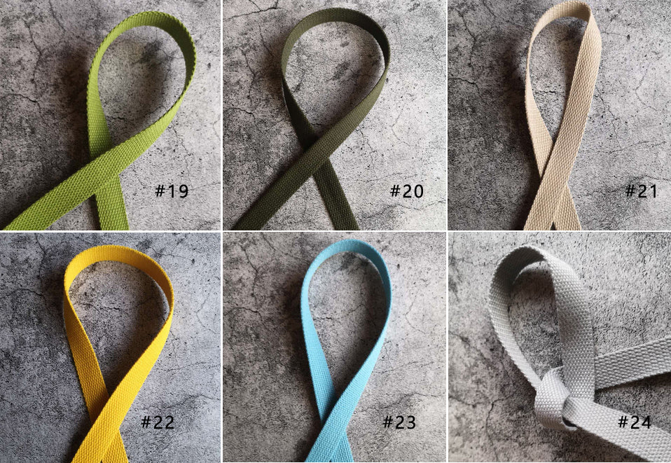 23 Color, 4/5 Inch Cotton Webbing Heavy Duty Bag handles, bag strap for tote bag Upholstery Webbing ,JD-1890