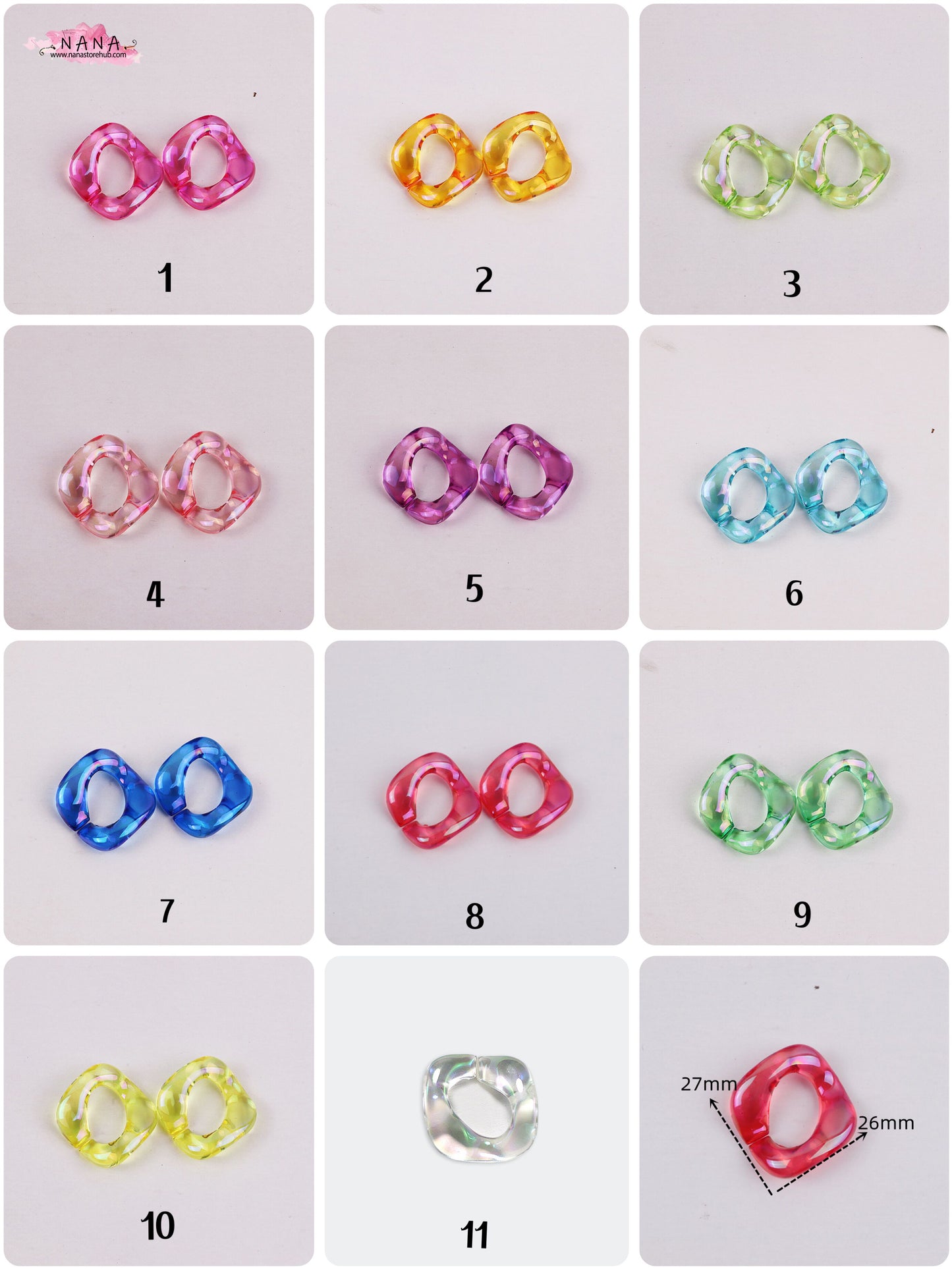 26x27mm Acrylic High Quality Purse Chain,Metal Shoulder Handbag Strap, Replacement Handle Chain,Metal Crossbody Bag Chain Strap,LD-3163