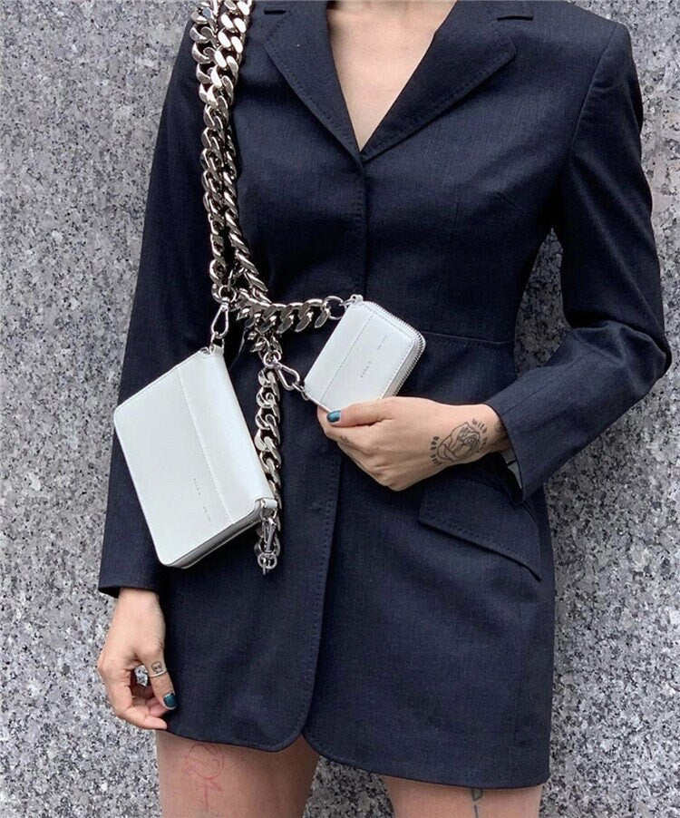 1 2/5 inch Acrylic High Quality Purse Chain, Metal Shoulder Handbag Strap, Replacement Handle Chain, Metal Crossbody Bag Chain Strap LD-1208