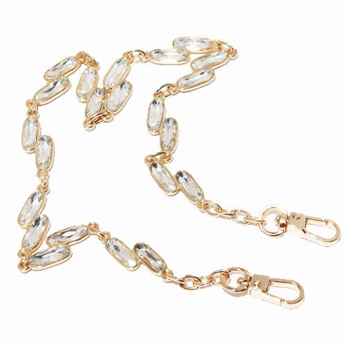 13MM Glass Drill High Quality Purse Chain,Alloy and Glass Drill, Metal Shoulder Handbag Strap,Bag Strap, Bag Accessories, JD-1737