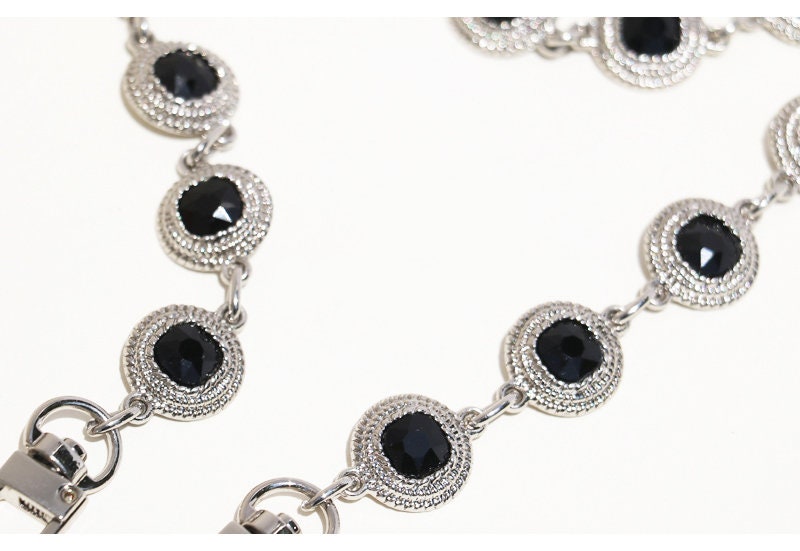 17mm Glass Drill High Quality Purse Chain,Alloy and Glass Drill, Metal Shoulder Handbag Strap,Bag Strap, Bag Accessories, JD-1932