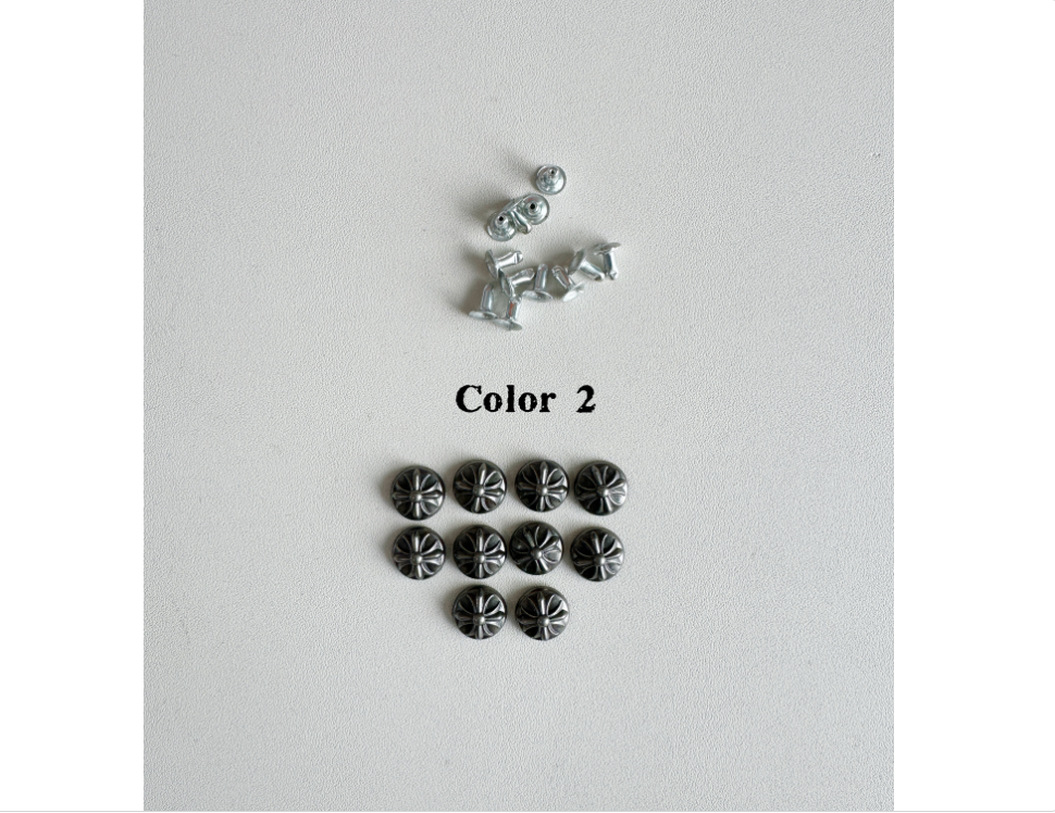 PACK of 50 Metal 11MM Cross Rivets Studs Leather Studs Leather Craft Decorative Rivet, M-279