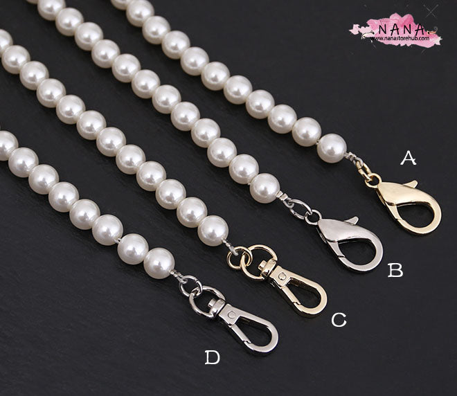 Pearl High Quality Purse Chain,Alloy and Pearl, Metal Shoulder Handbag Strap,Bag Strap, Bag Accessories, JD-72