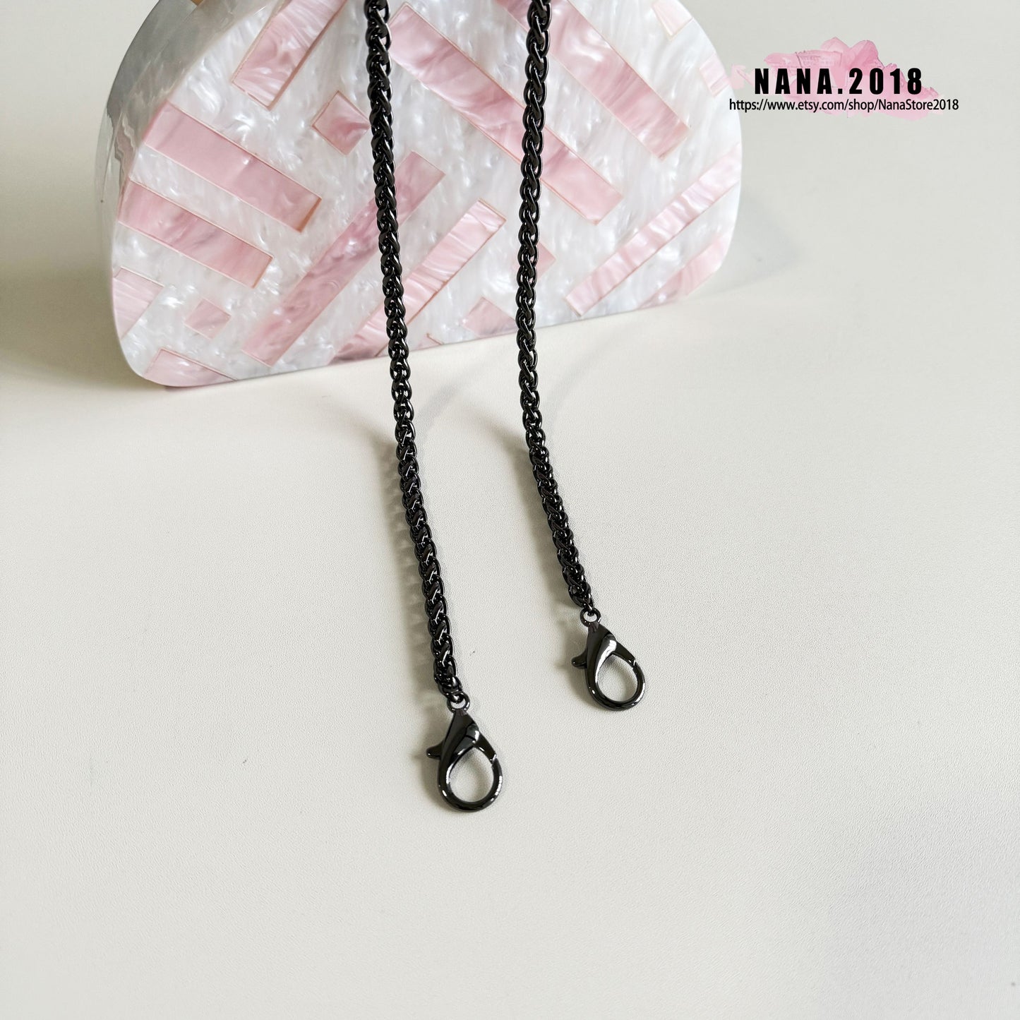 6mm Gun Black High Quality Purse Chain Strap,Alloy and Iron,Metal Shoulder Handbag Strap,Purse Replacement Chains,bag accessories JD-102