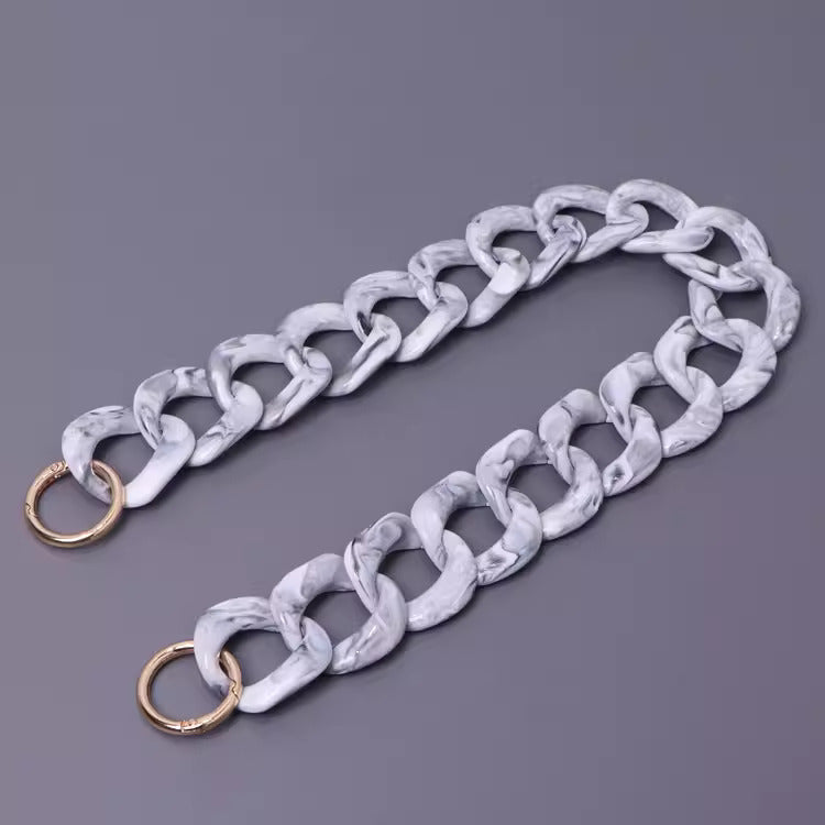 1 4/5 inch Acrylic High Quality Purse Chain, Metal Shoulder Handbag Strap, Replacement Handle Chain, Metal Crossbody Bag Chain Strap LD-1076