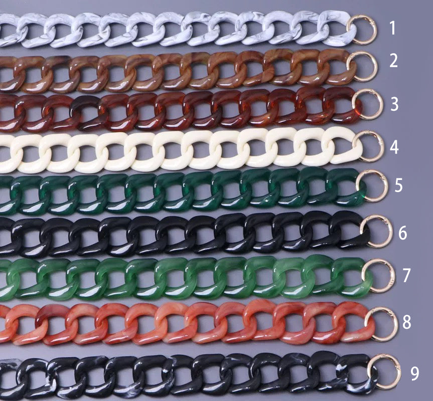 1 4/5 inch Acrylic High Quality Purse Chain, Metal Shoulder Handbag Strap, Replacement Handle Chain, Metal Crossbody Bag Chain Strap LD-1076