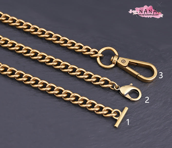 9mm Old gold High Quality Purse Chain Strap,Alloy and Iron, Metal Shoulder Handbag Strap,Purse Replacement Chains,bag accessories, JD-1093