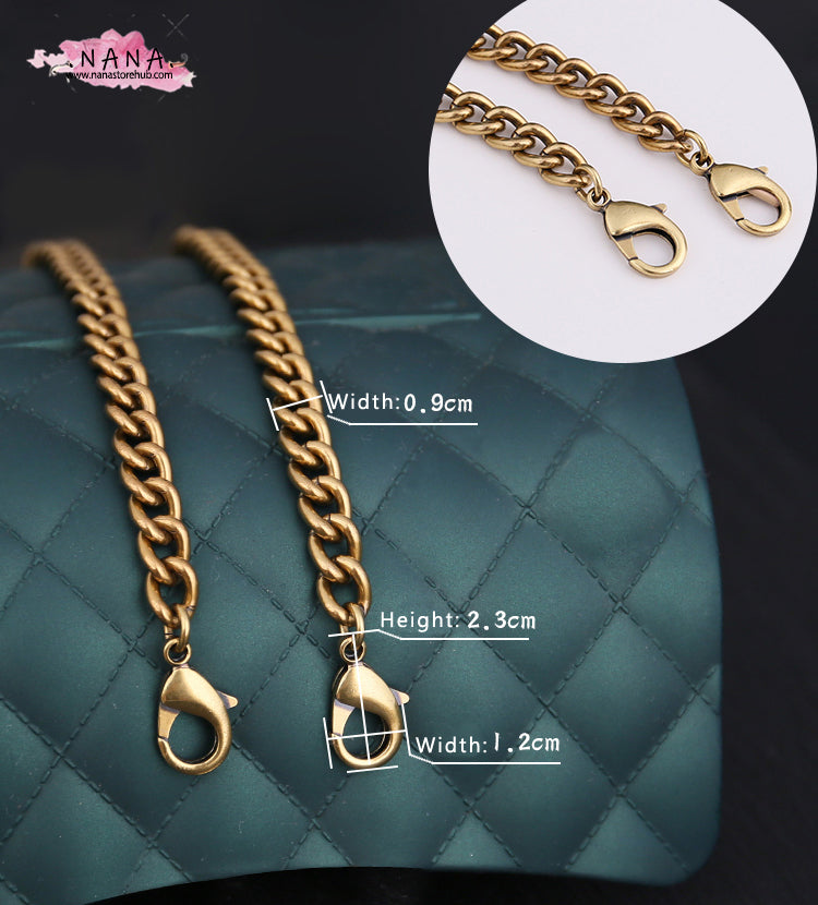 9mm Old gold High Quality Purse Chain Strap,Alloy and Iron, Metal Shoulder Handbag Strap,Purse Replacement Chains,bag accessories, JD-1093