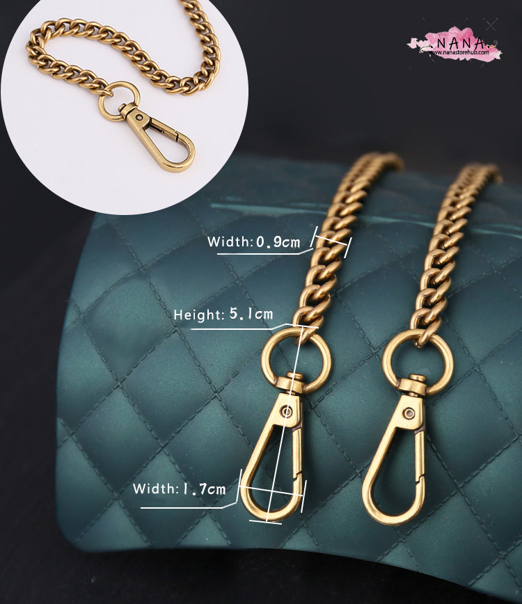 9mm Old gold High Quality Purse Chain Strap,Alloy and Iron, Metal Shoulder Handbag Strap,Purse Replacement Chains,bag accessories, JD-1093