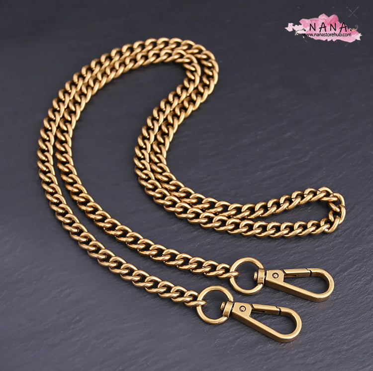 9mm Old gold High Quality Purse Chain Strap,Alloy and Iron, Metal Shoulder Handbag Strap,Purse Replacement Chains,bag accessories, JD-1093