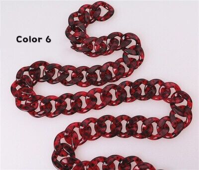 1 2/5 inch Acrylic High Quality Purse Chain, Metal Shoulder Handbag Strap, Replacement Handle Chain, Metal Crossbody Bag Chain Strap LD-1116