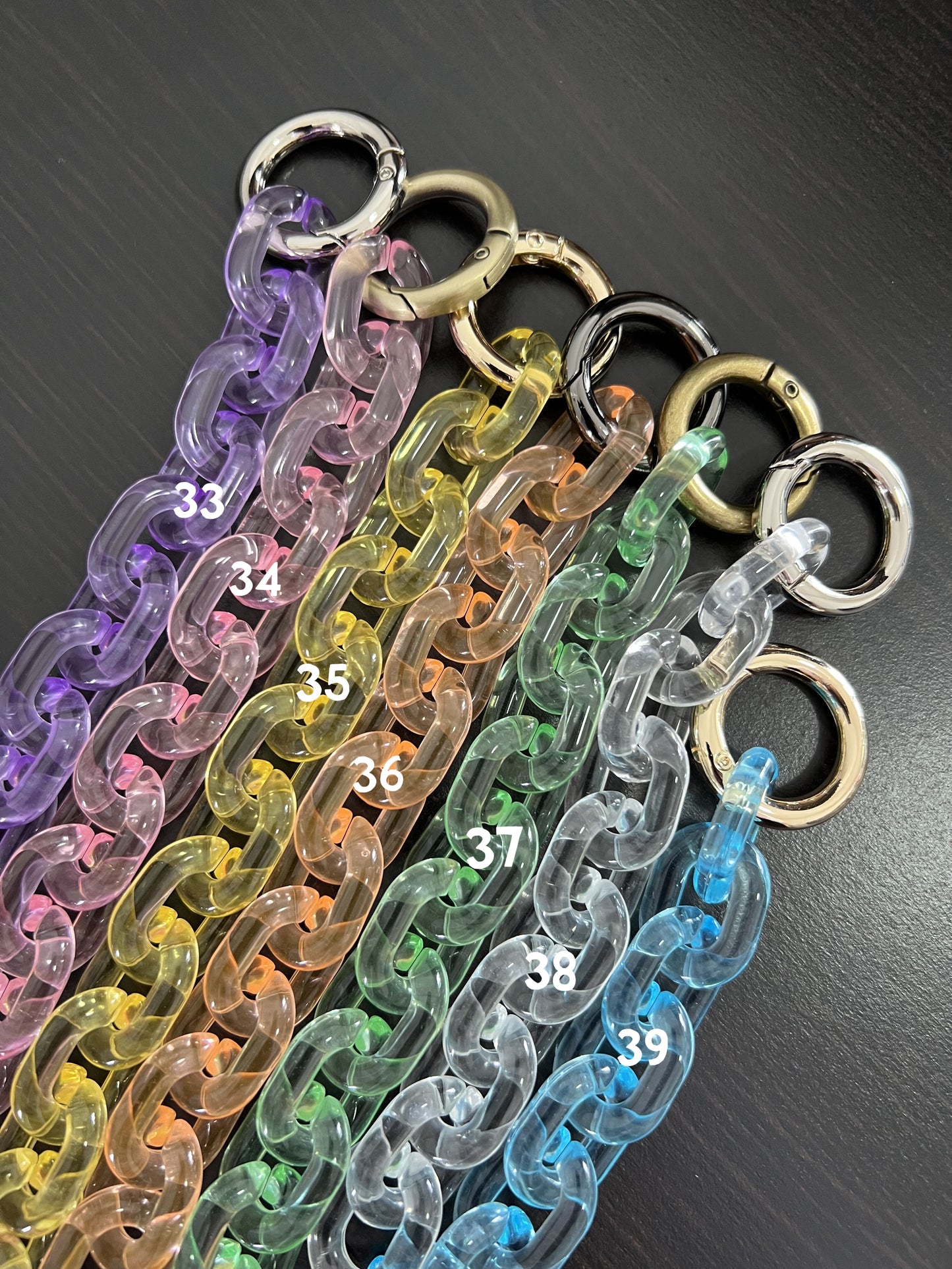 4/5 inch Acrylic High Quality Purse Chain, Metal Shoulder Handbag Strap, Replacement Handle Chain, Metal Crossbody Bag Chain Strap LD-1126