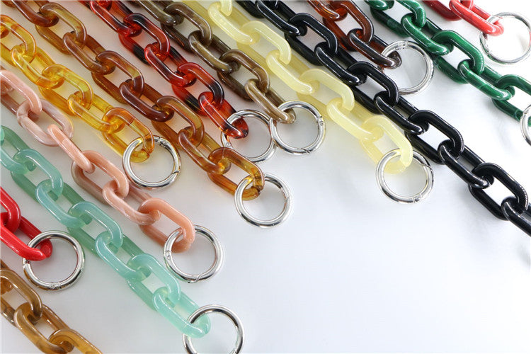 1 inch Acrylic High Quality Purse Chain, Metal Shoulder Handbag Strap, Replacement Handle Chain, Metal Crossbody Bag Chain Strap LD-1129