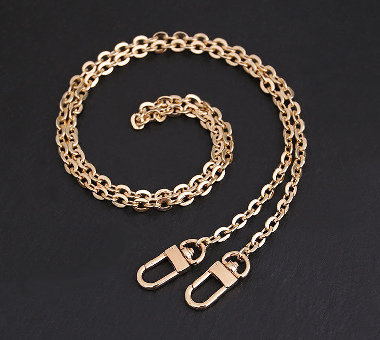 6mm Light Gold High Quality Full Copper Purse Chain Strap,Metal Shoulder Handbag Strap,Purse Replacement Chains,bag accessories, JD-113