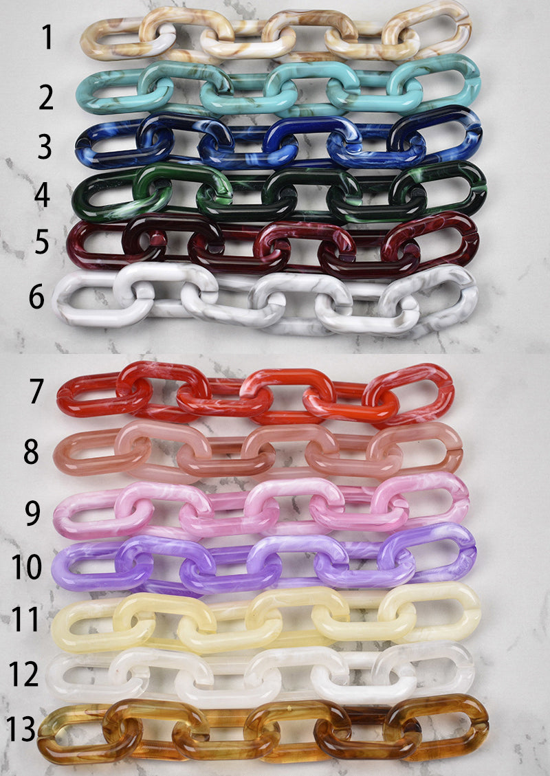 1 inch Acrylic High Quality Purse Chain, Metal Shoulder Handbag Strap, Replacement Handle Chain, Metal Crossbody Bag Chain Strap LD-1130