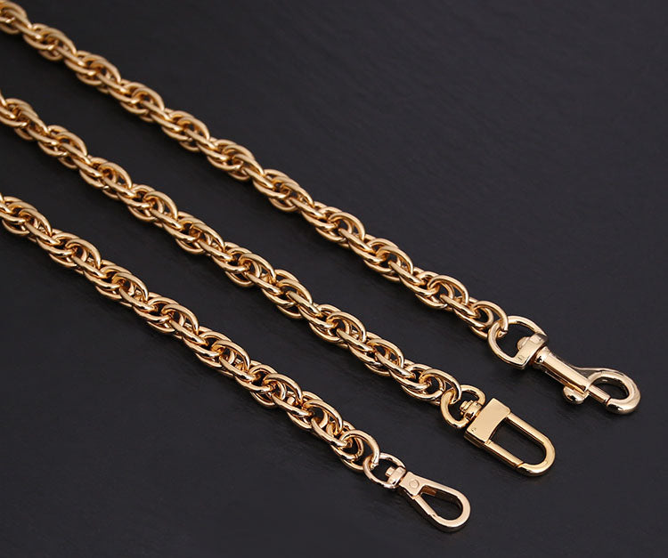 10mm Gold High Quality Full Copper Purse Chain Strap,Metal Shoulder Handbag Strap,Purse Replacement Chains,bag accessories, JD-117