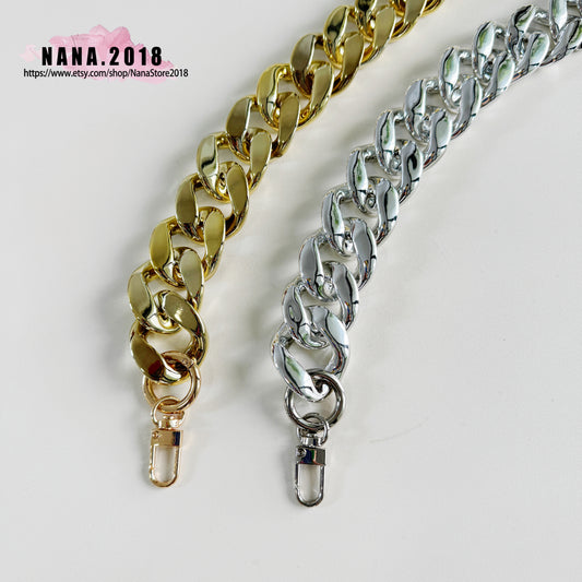 1 2/5 inch Acrylic High Quality Purse Chain, Metal Shoulder Handbag Strap, Replacement Handle Chain, Metal Crossbody Bag Chain Strap LD-1208