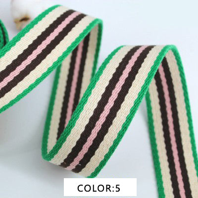 6 Color, 1 1/2 Inch Wide Cotton Polyester Jacquard embroidery Webbing For Bag handles ,Bag Strap For Tote Bag Upholstery Webbing ,JD-1228