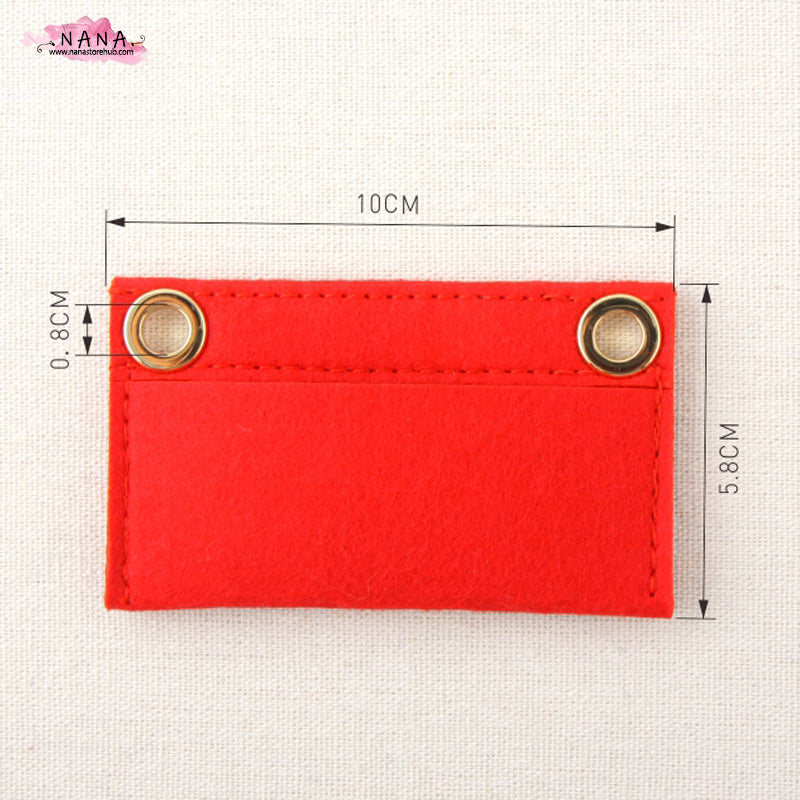 Premium Felt Purse Organizer Insert - Compact 10cm x 5.8cm, Perfect for Mini Handbags, Bag Accessories, JD-1308