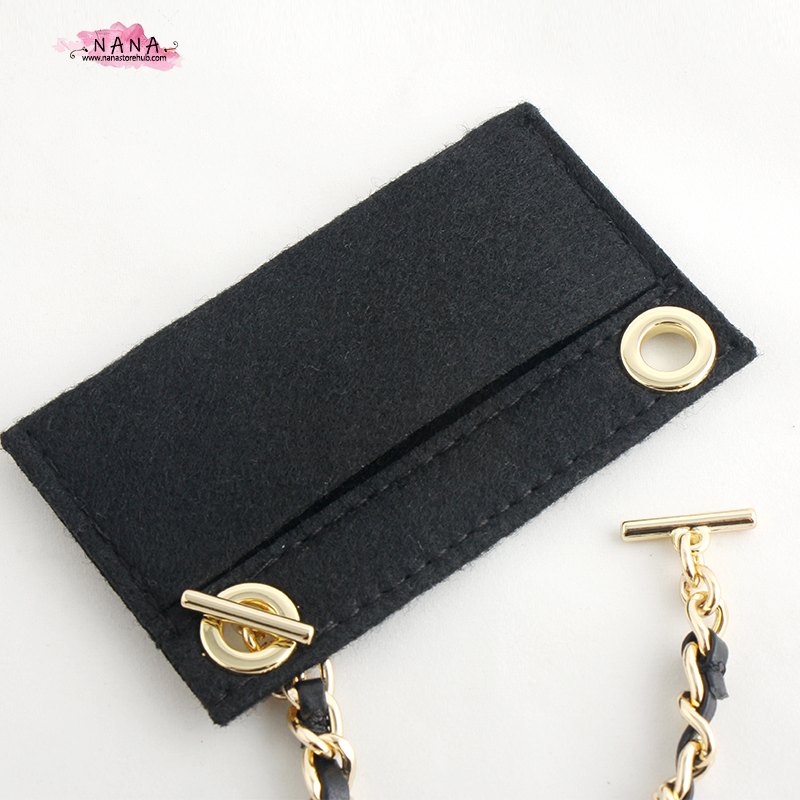 Premium Felt Purse Organizer Insert - Compact 10cm x 5.8cm, Perfect for Mini Handbags, Bag Accessories, JD-1308