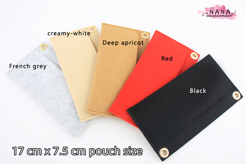 Premium Felt Handbag Organizer Insert, 17cm x 7.5cm Purse Shaper, Elegant Bag Accessory, JD-1309