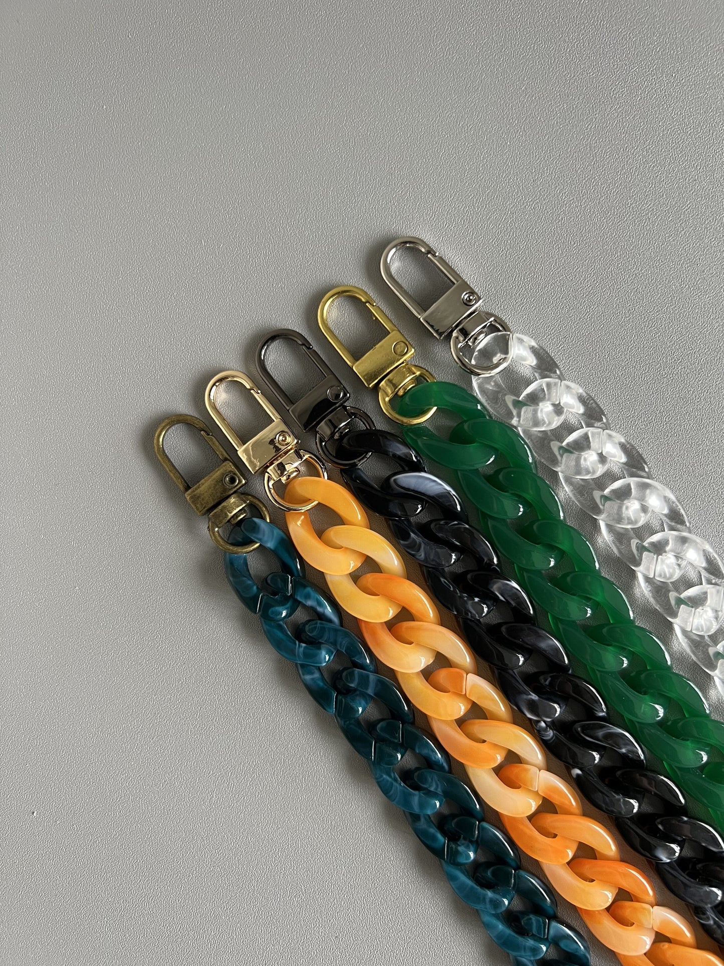 3/5 inch Acrylic High Quality Purse Chain, Metal Shoulder Handbag Strap, Replacement Handle Chain, Metal Crossbody Bag Chain Strap LD-1324