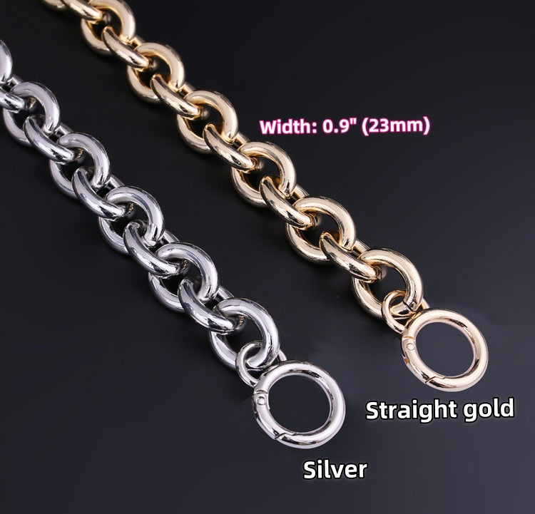 2 color,23 mm High Quality Purse Chain Strap,Alloy and Iron, Metal Shoulder Handbag Strap,Purse Replacement Chains,bag accessories, JD-1329