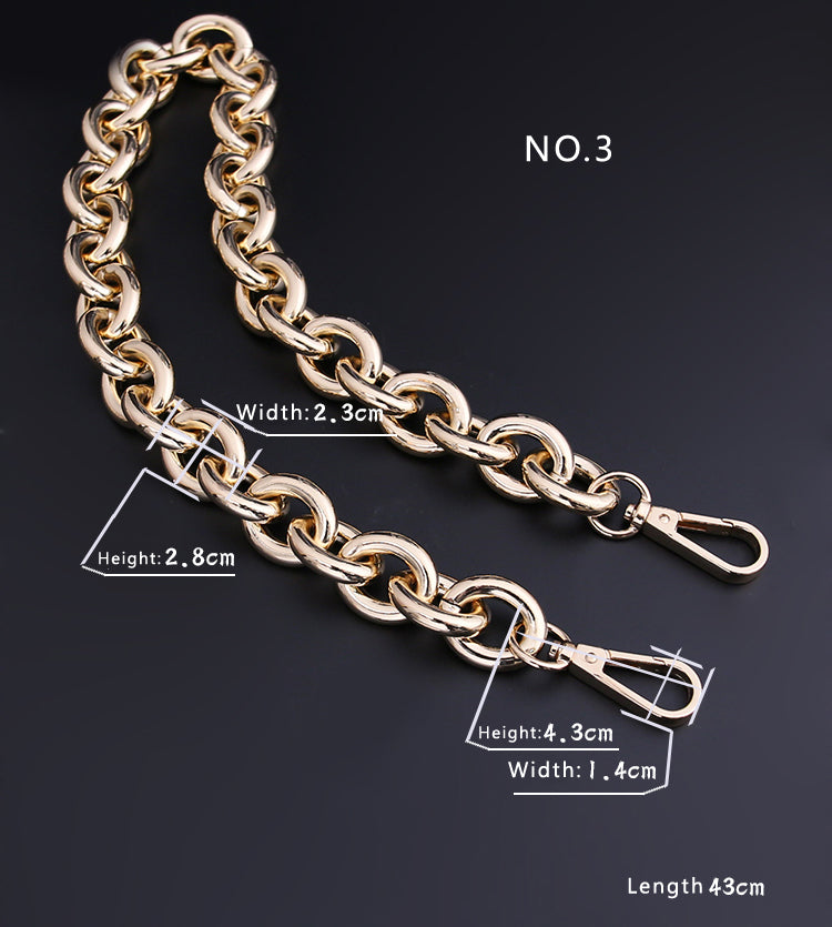 2 color,23 mm High Quality Purse Chain Strap,Alloy and Iron, Metal Shoulder Handbag Strap,Purse Replacement Chains,bag accessories, JD-1329