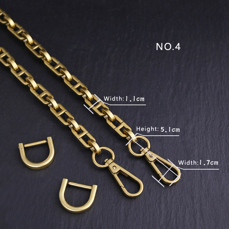 10mm Old gold High Quality Full Copper Purse Chain Strap,Metal Shoulder Handbag Strap,Purse Replacement Chains,bag accessories,JD-1330