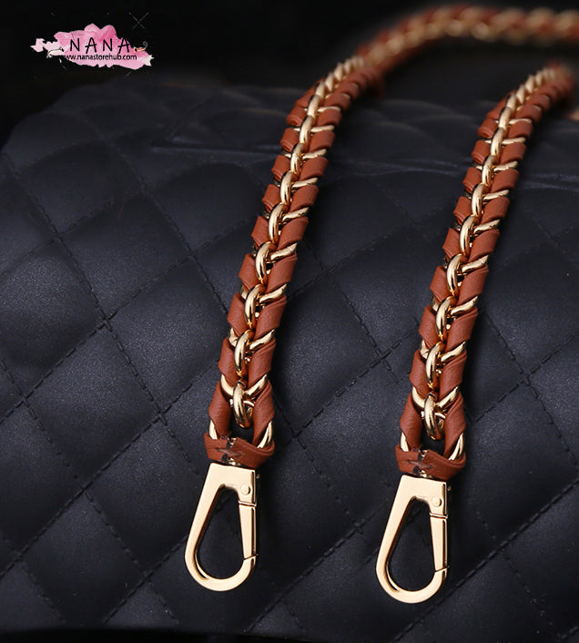 High Quality Full Copper Leather Purse Chain Strap,Metal Shoulder Handbag Strap,Purse Replacement Chains,bag accessories,JD-1334