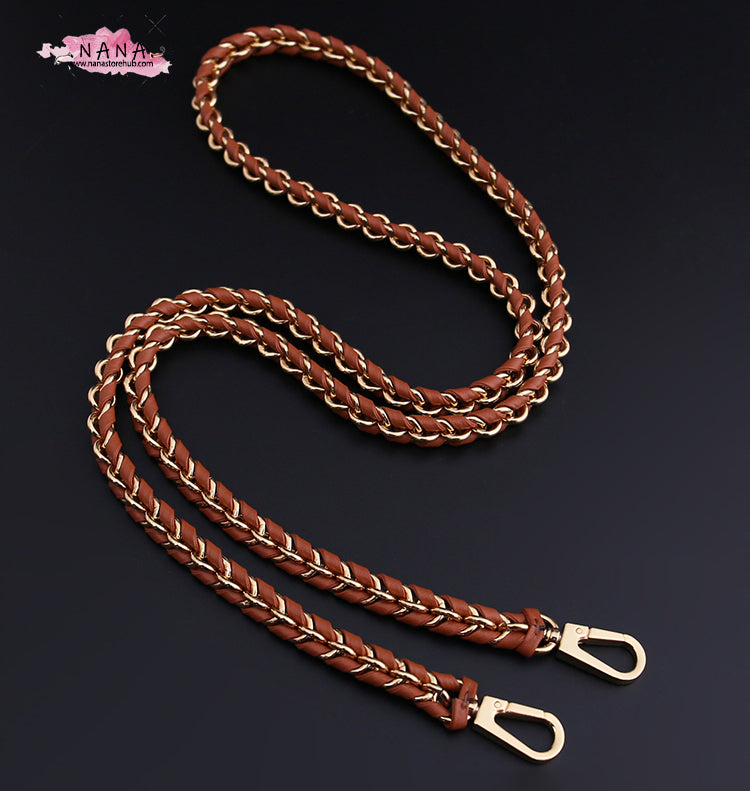 High Quality Full Copper Leather Purse Chain Strap,Metal Shoulder Handbag Strap,Purse Replacement Chains,bag accessories,JD-1334