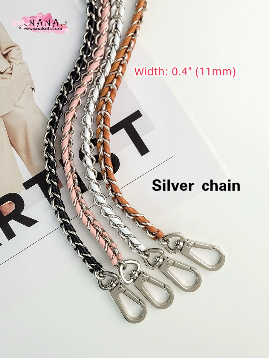 High Quality Full Copper Leather Purse Chain Strap,Metal Shoulder Handbag Strap,Purse Replacement Chains,bag accessories,JD-1334