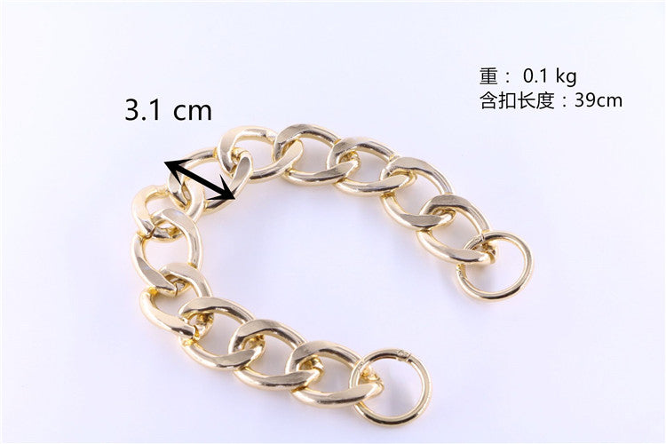 CUSTOM 3.1CM High Quality Purse Chain, Metal Shoulder Handbag Strap, Replacement Handle Chain, Metal Crossbody Bag Chain Strap LD-1341