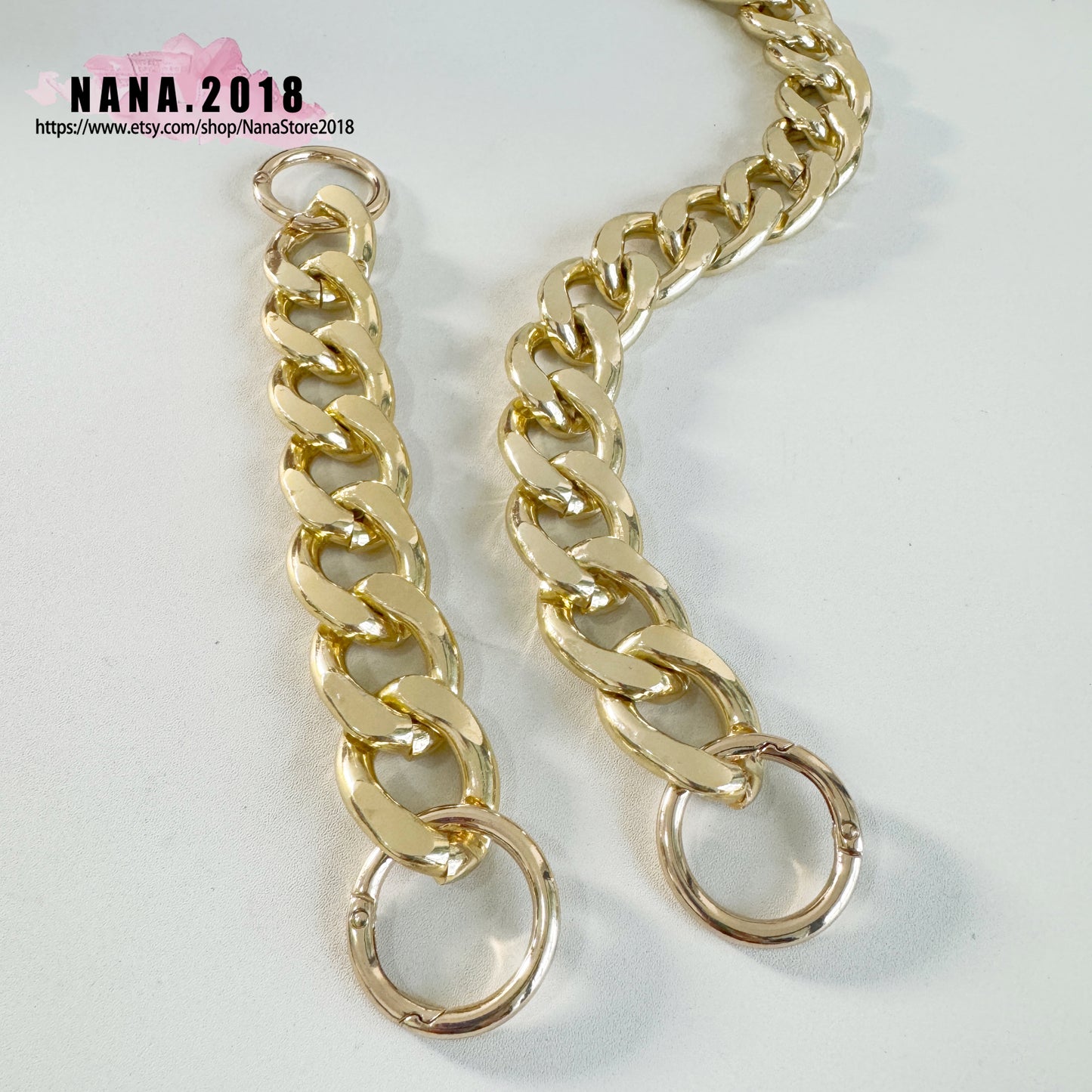 CUSTOM 3.1CM High Quality Purse Chain, Metal Shoulder Handbag Strap, Replacement Handle Chain, Metal Crossbody Bag Chain Strap LD-1341