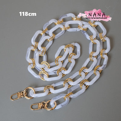 Acrylic High Quality Purse Chain, Metal Shoulder Handbag Strap, Replacement Handle Chain, Metal Crossbody Bag Chain Strap LD-1360