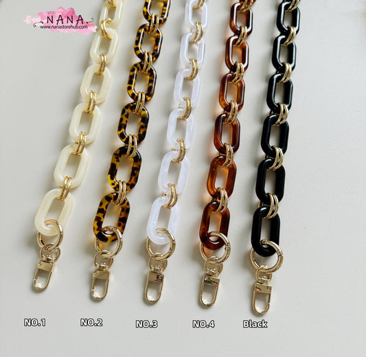 Acrylic High Quality Purse Chain, Metal Shoulder Handbag Strap, Replacement Handle Chain, Metal Crossbody Bag Chain Strap LD-1360