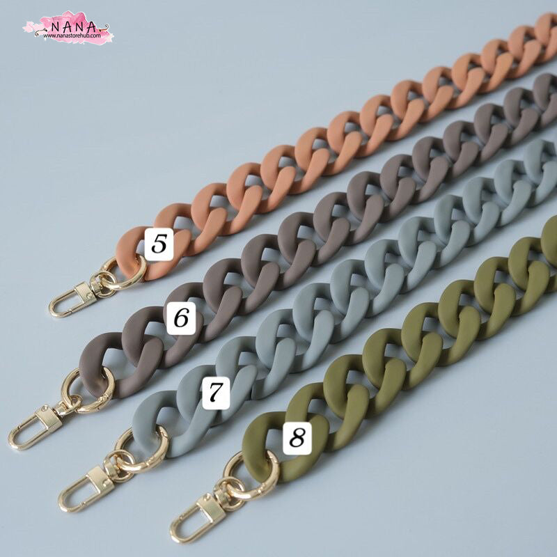 Acrylic High Quality Purse Chain, Metal Shoulder Handbag Strap, Replacement Handle Chain, Metal Crossbody Bag Chain Strap LD-1364