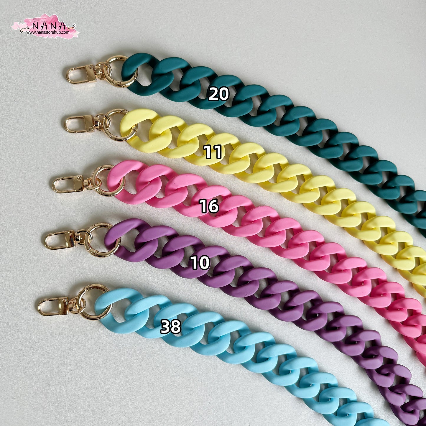 Acrylic High Quality Purse Chain, Metal Shoulder Handbag Strap, Replacement Handle Chain, Metal Crossbody Bag Chain Strap LD-1364