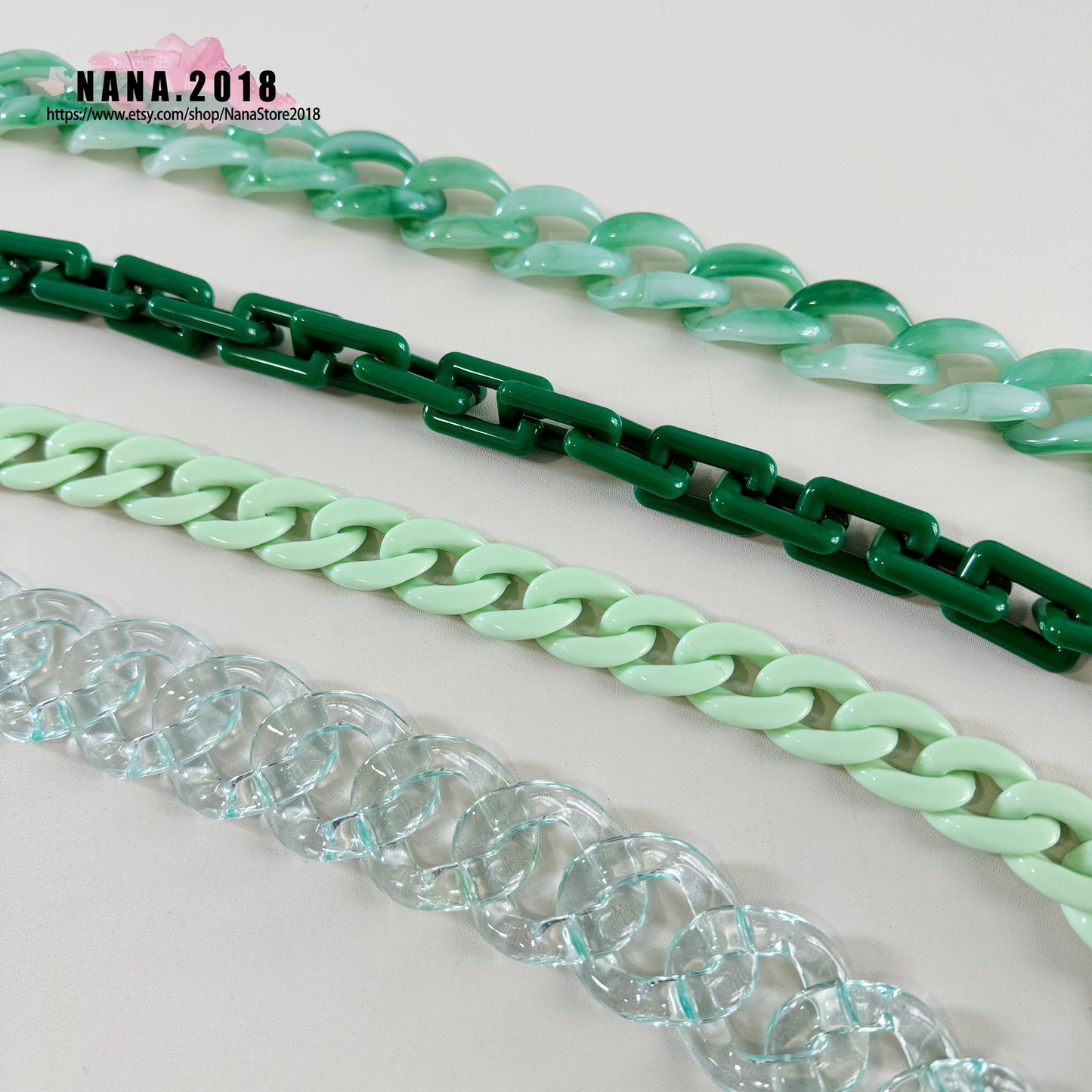 Acrylic High Quality Purse Chain, Metal Shoulder Handbag Strap, Replacement Handle Chain, Metal Crossbody Bag Chain Strap LD-1387