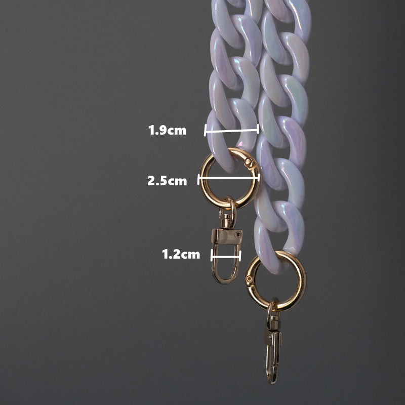 Acrylic High Quality Purse Chain, Metal Shoulder Handbag Strap, Replacement Handle Chain, Metal Crossbody Bag Chain Strap LD-1388