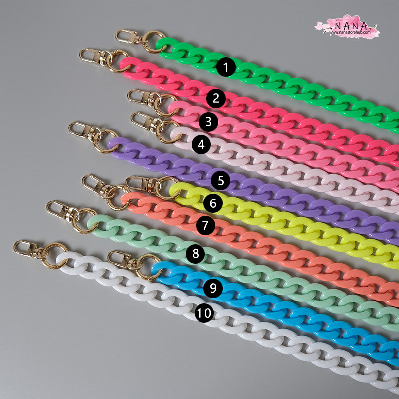 Premium Acrylic Purse Chain: Stylish Metal Strap for Shoulder Handbags and Crossbody Bags - Versatile Replacement Handle Chain，LD-1389