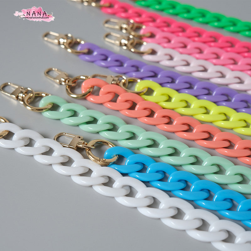 Premium Acrylic Purse Chain: Stylish Metal Strap for Shoulder Handbags and Crossbody Bags - Versatile Replacement Handle Chain，LD-1389