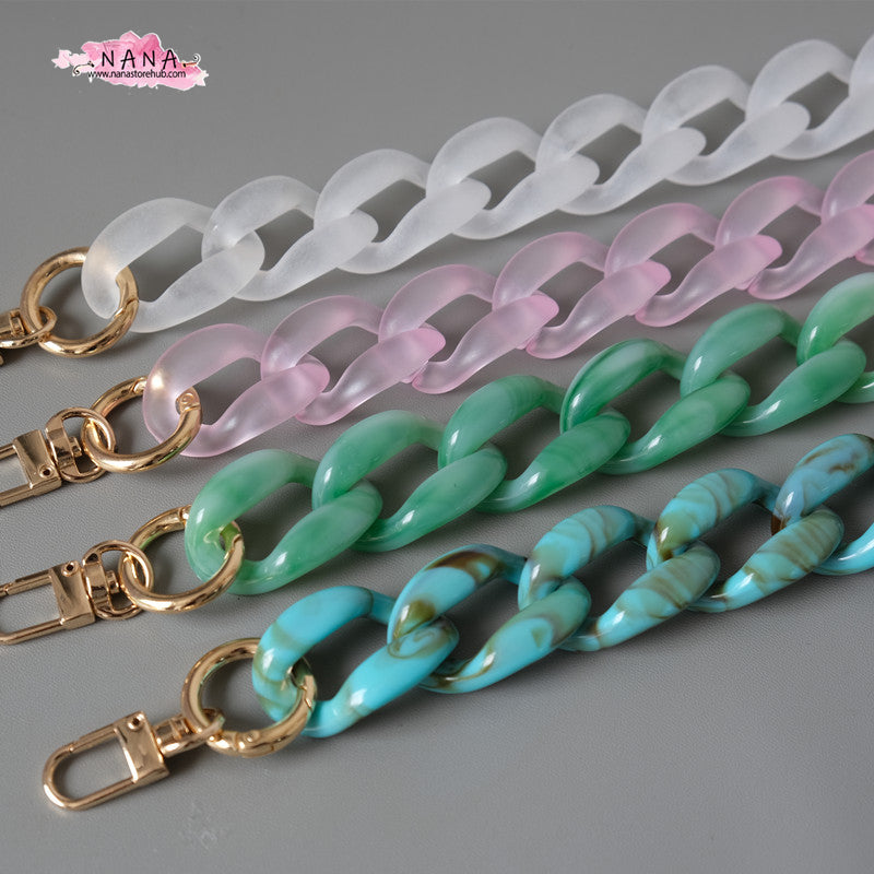 Acrylic High Quality Purse Chain - Versatile Metal Shoulder Handbag Strap, Replacement Handle Chain, and Metal Crossbody Bag Chain Strap (LD-1390)