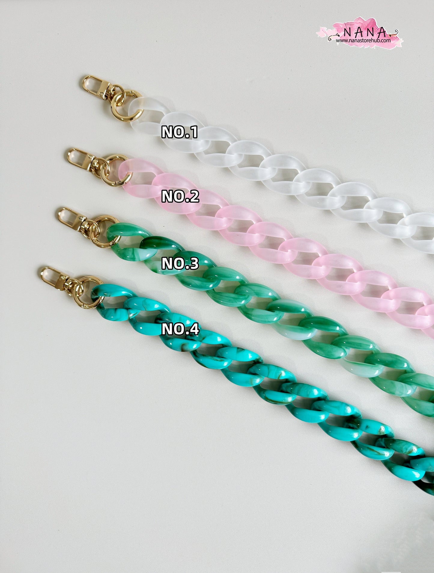 Acrylic High Quality Purse Chain - Versatile Metal Shoulder Handbag Strap, Replacement Handle Chain, and Metal Crossbody Bag Chain Strap (LD-1390)