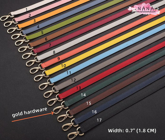 17 Color,1.8 cm Full grain leather High Quality  Wrapping, Leather Shoulder Handbag Strap, Replacement Handle , Bag Accessories, JD-1447