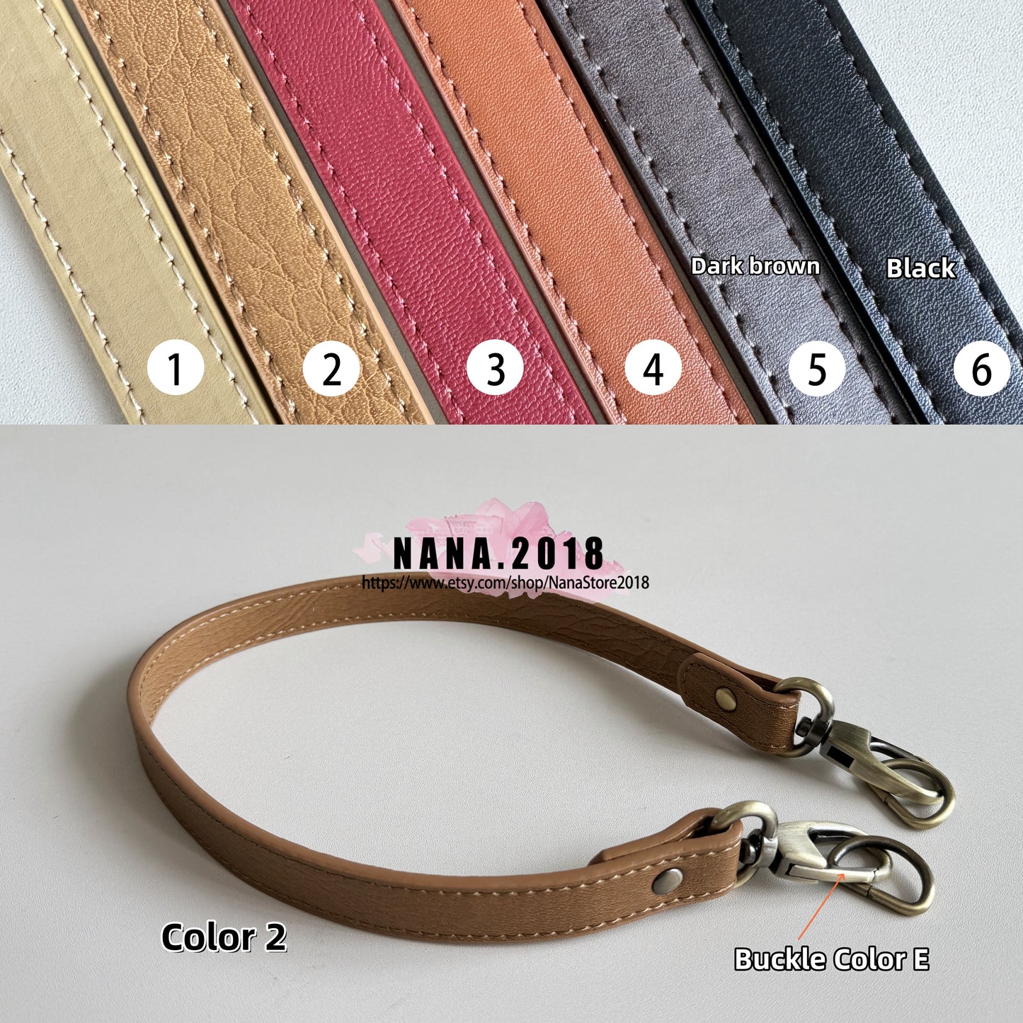 6 Color,Full Grain Leather,High Quality Leather Wrapping, Leather Shoulder Handbag Strap, Replacement Handle , Bag Accessories, JD-145