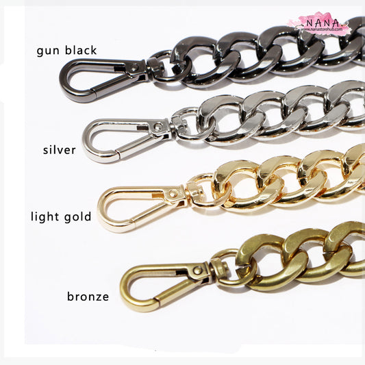 4 Color ,20mm High Quality Purse Chain Strap,Alloy and Iron,Metal Shoulder Handbag Strap,Purse Replacement Chains,bag accessories, JD-1479