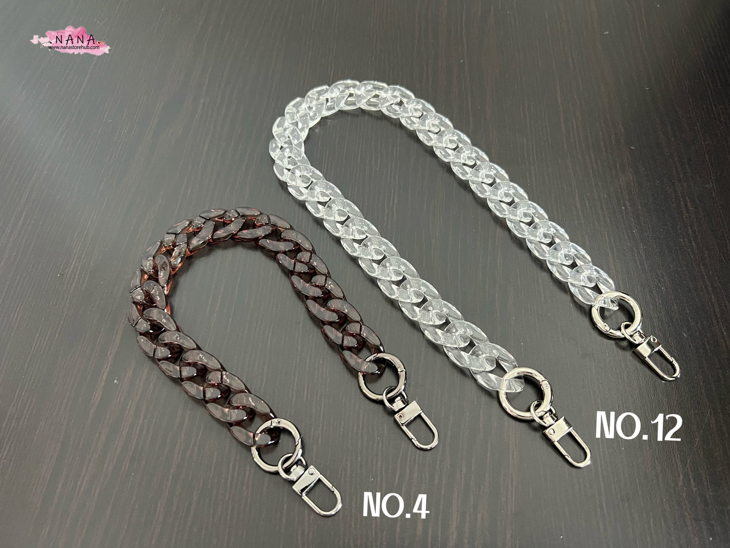 Transparent Acrylic High Quality Purse Chain, Metal Shoulder Handbag Strap, Replacement Handle Chain,Metal Crossbody Bag Chain Strap LD-1526